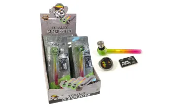 Preview: Glaspfeife inkl. Metallgrinder Gorilla 69, 12er Display