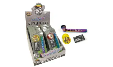 Preview: Metallpfeife inkl. Plastik-Grinder Gorilla 82, 12er Display
